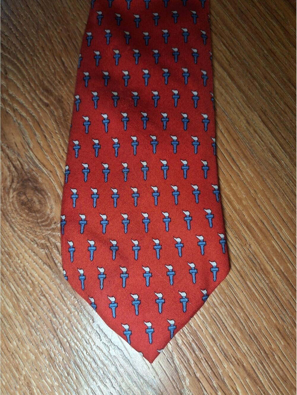 Vineyard Vines Silk Tie Red Torchlight Handmade in USA